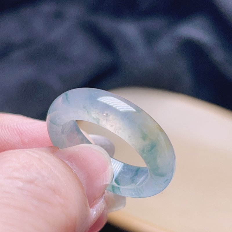 【Seeking destiny】Ice three-color jadeite ring | International 14.5mm | Natural Burmese jadeite - General Rings - Jade Multicolor