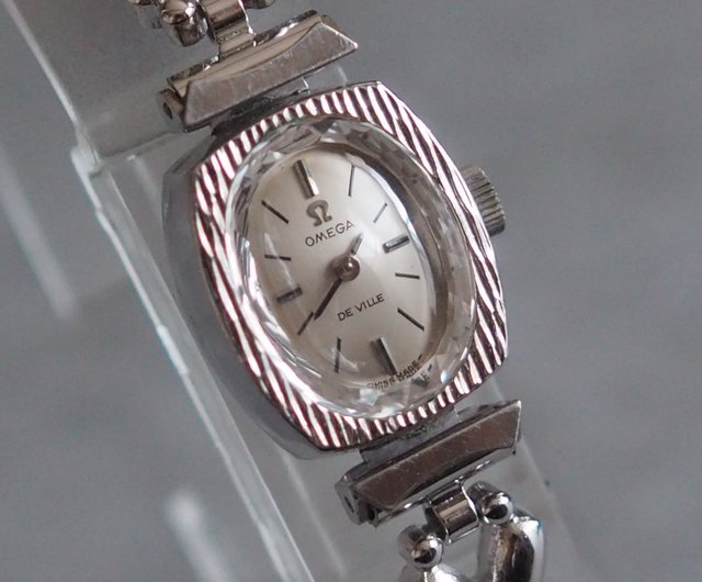ヴィンテージ OMEGA オメガ De Ville Silver OMEGA】オメガ デヴィル WGPレクタングル Silverクルドパリ 純正