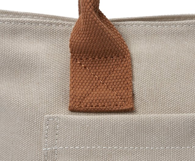 Green canvas Wenqing storage plain tote bag (beige) - Shop hezhi Handbags &  Totes - Pinkoi
