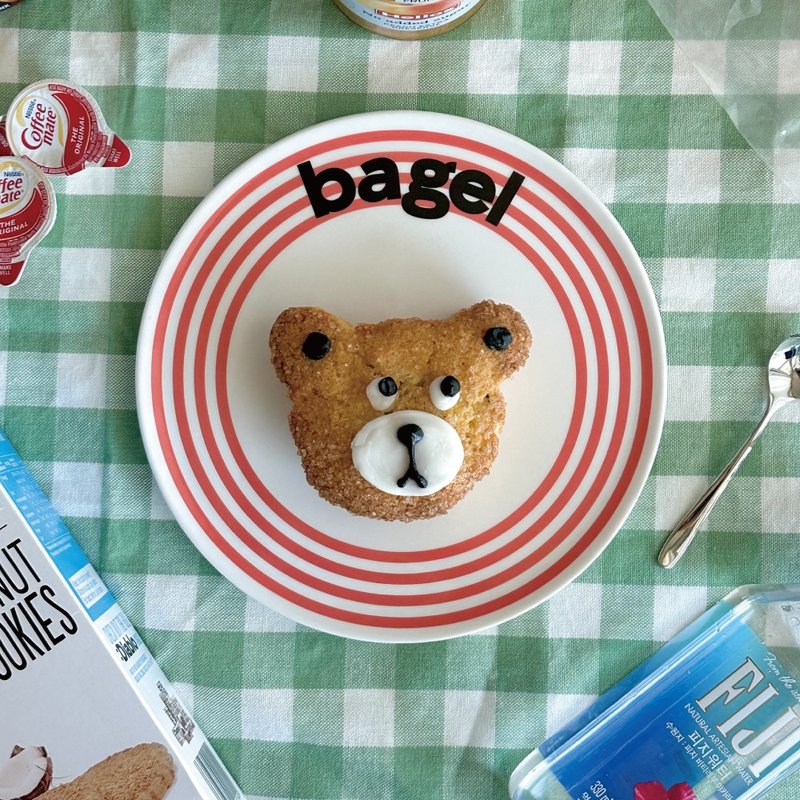 Dessert Time Plate Bagel - 盤子/餐盤/盤架 - 玻璃 