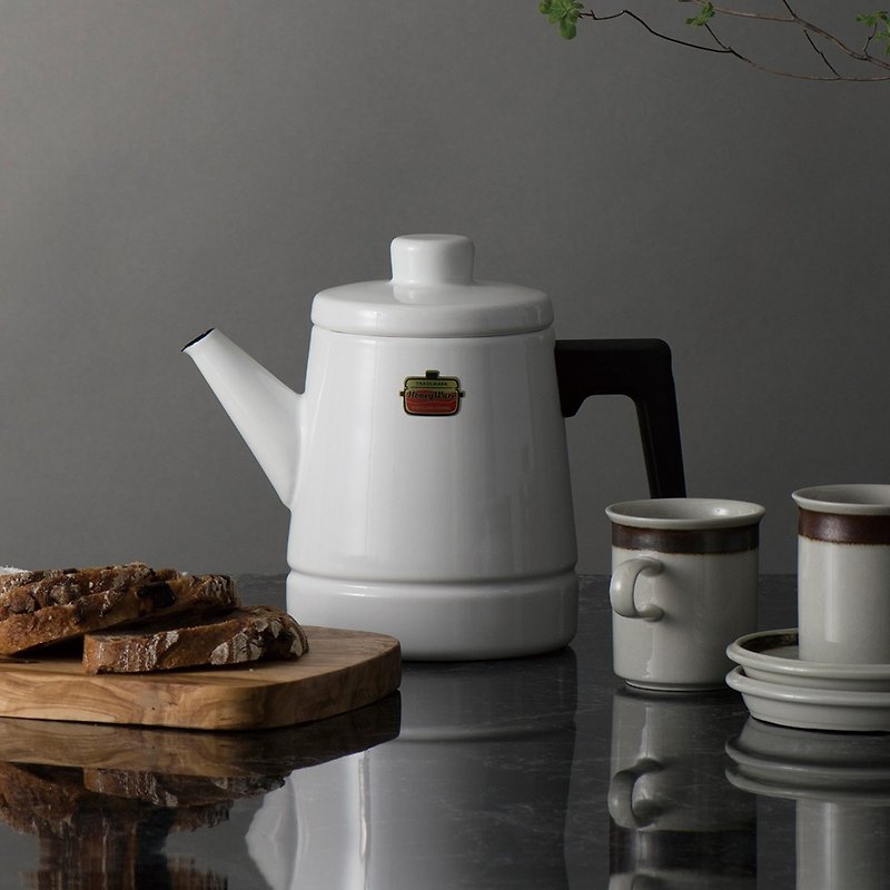 1.6L琺瑯咖啡壺 - 天使白 - 咖啡壺/咖啡器具 - 琺瑯 