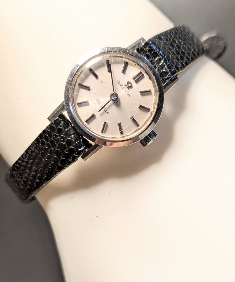 Omega 手上鍊機械錶 古董錶18寬 vintage watch - 女錶 - 其他金屬 銀色