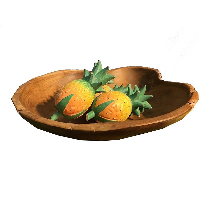 [Jidi City 100% Teak Furniture] PP551A Qimu Fruit Plate - Plates & Trays - Wood 