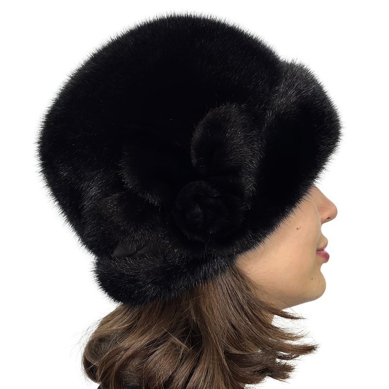 レディースファーバケットハット ミンクハット リアルファーハット ファーハット ロシア産ファーハット 暖かいファーハット - 帽子 - その他の素材 ブラウン