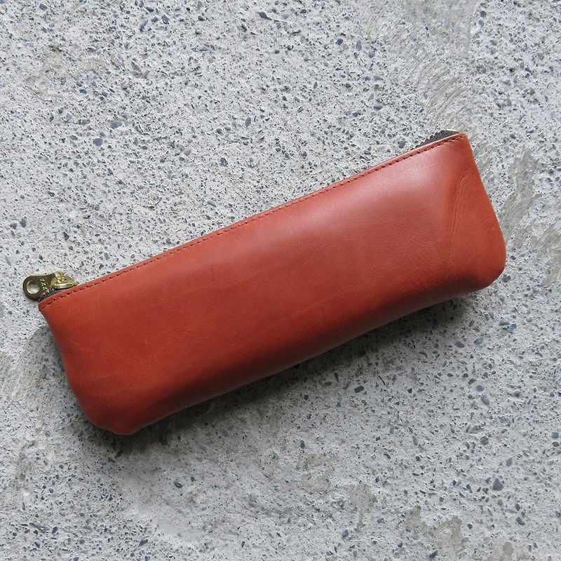 非常に繊細で柔らかい鉛筆ケース_赤色[LBT Pro] - ペンケース・筆箱 - 革 レッド