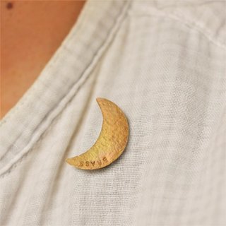 BRASS  三日月　crescent moon　ちびブローチ