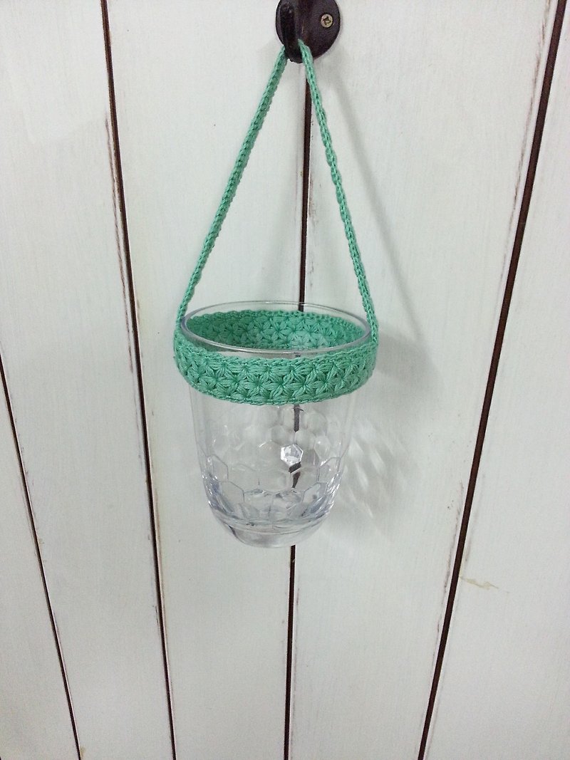 Flower woven eco-friendly beverage bag【FA170510】 - ถุงใส่กระติกนำ้ - ผ้าฝ้าย/ผ้าลินิน หลากหลายสี