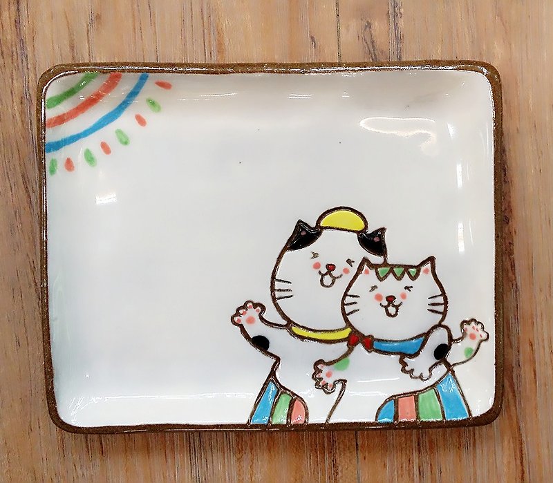Cat Little Prince ─ two brothers ✖ disc shape - Pottery & Ceramics - Pottery 