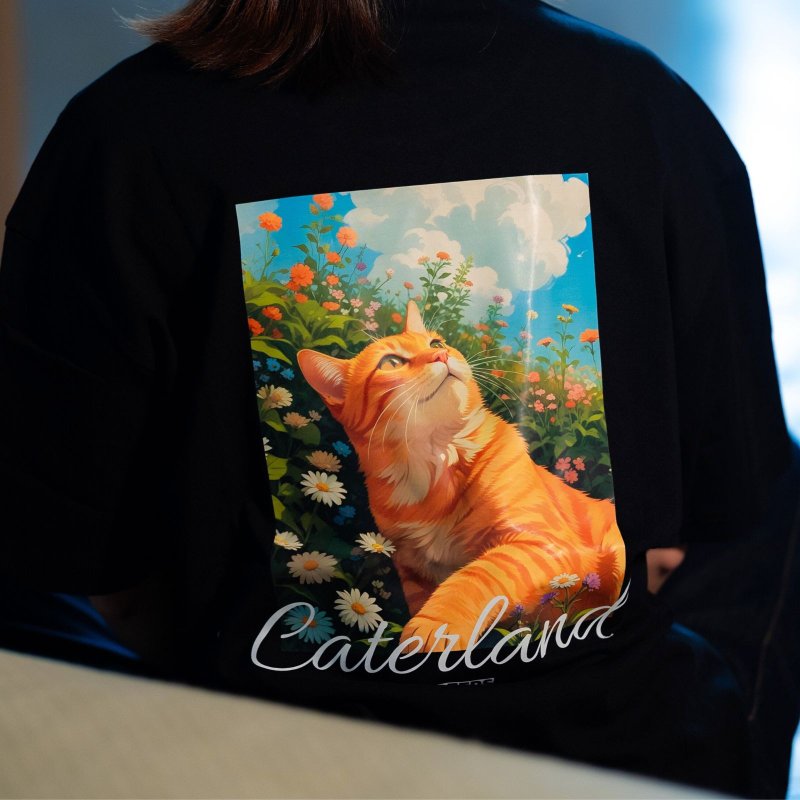 【CREEPS】Caterland 寬鬆重磅印花T恤 210g - 男 T 恤 - 棉．麻 多色