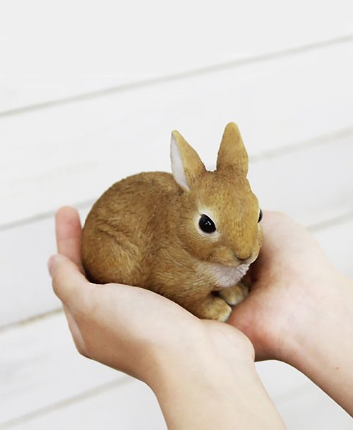 SÜSS Living生活良品 日本Magnets 擬真動物系列 超可愛小兔子蹲地上存錢筒-現貨