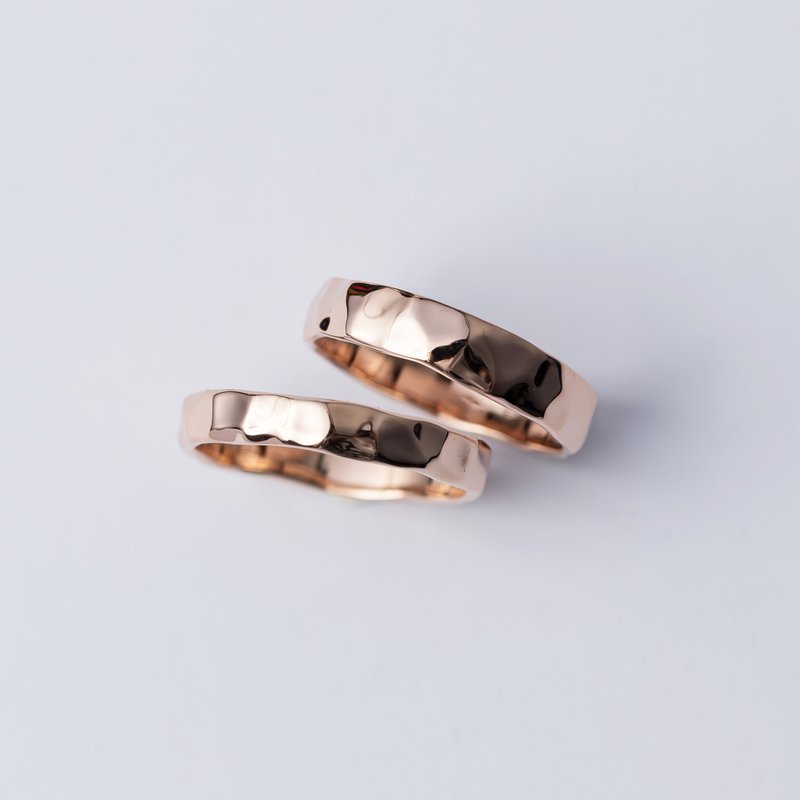 [Christmas Gift] Luoyu (single) 925 sterling silver Rose Gold engraved pair of wedding rings and tail rings - General Rings - Sterling Silver Gold