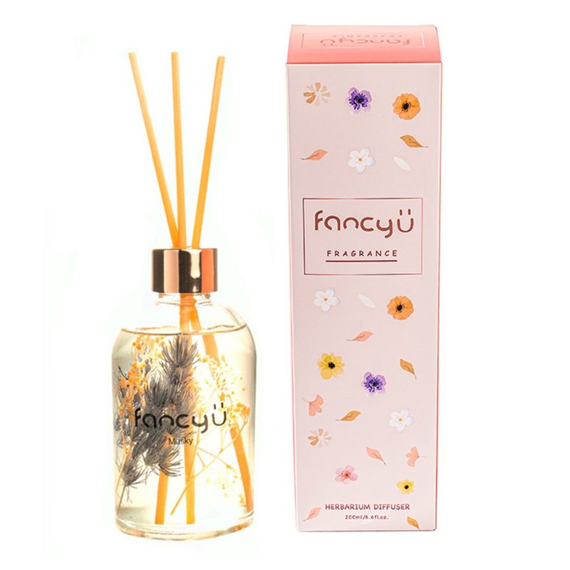 FANCY U浮游花限定款擴香瓶-神秘麝香 Musky 200ml - 香氛/精油/擴香 - 精油 粉紅色