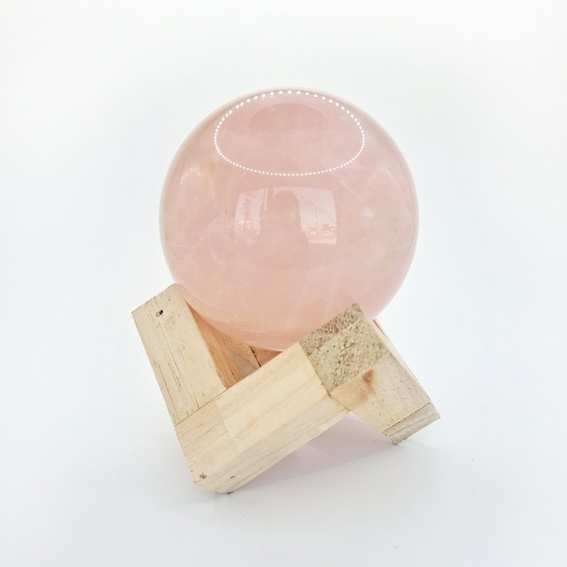 天然粉水晶球 招桃花 增人緣 促感情運勢 WB025 - 擺飾/家飾品 - 水晶 粉紅色