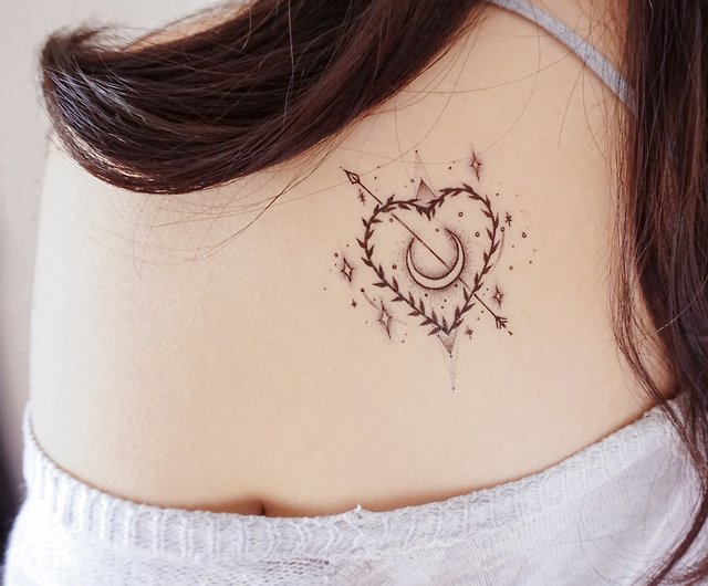 Boho moon temporary tattoo
