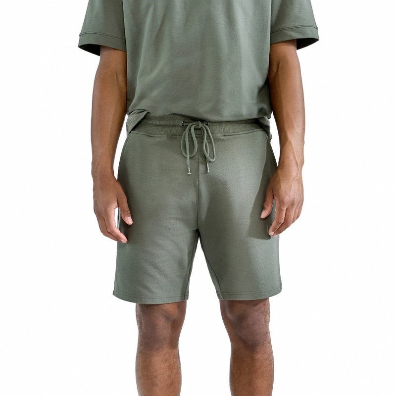 Bread & Boxers Lounge Short 男用純有機棉短褲 - 卡其綠 - 男短褲/工作短褲 - 棉．麻 綠色
