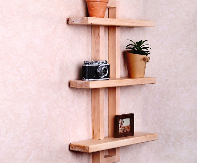 modern wooden shelves