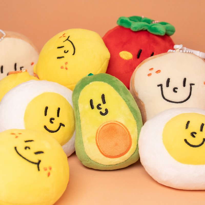 The Breakfast Club Character Plush Keychain - 鑰匙圈/鑰匙包 - 棉．麻 