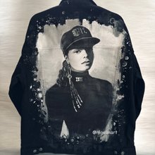 ペイント デニム ジャケット ハンドメイド カスタム ジャケット