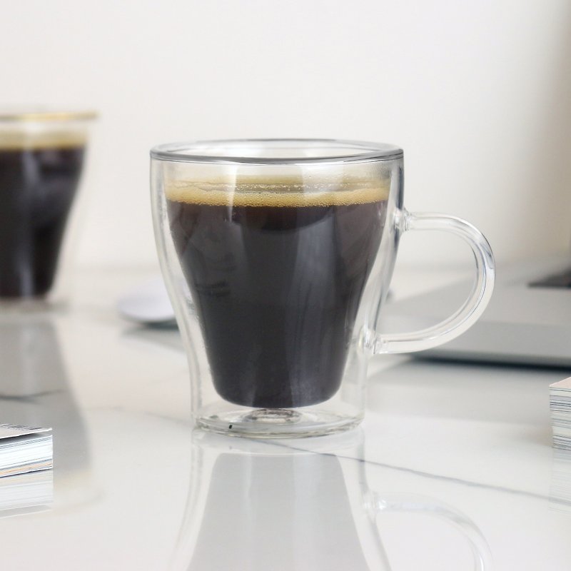 Mini coffee pair cup 120ml - Mugs - Glass Gold