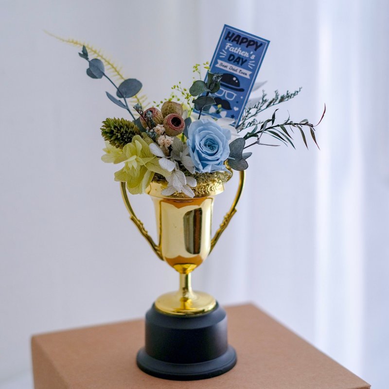 My Champion Dad Flower Gift/Father’s Day Flower Gift/Blue-Green/Dry Preserved Flowers - Dried Flowers & Bouquets - Plants & Flowers Blue