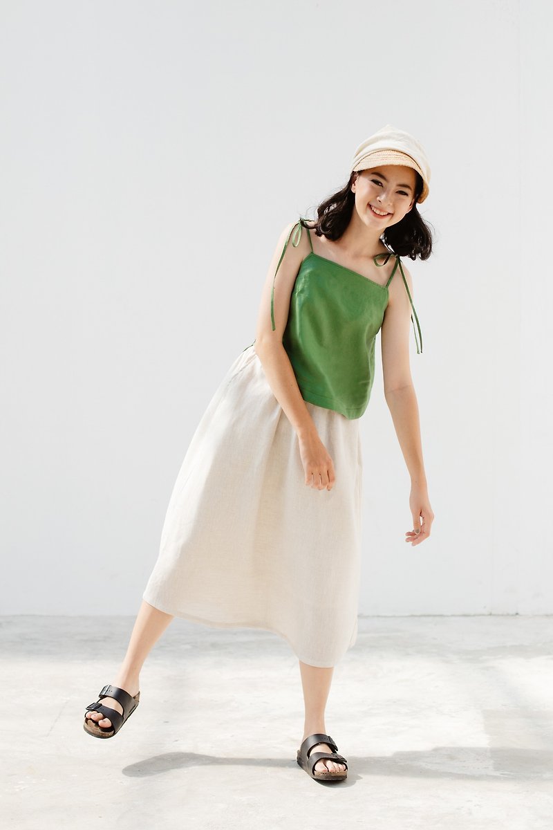 Basic Skirt in Natural Linen - Skirts - Cotton & Hemp Gold