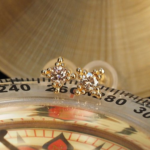 IRIZA Jewellery 18K金最亮鑽石星星耳環18K Gold The Diamond Brightest Star Ear