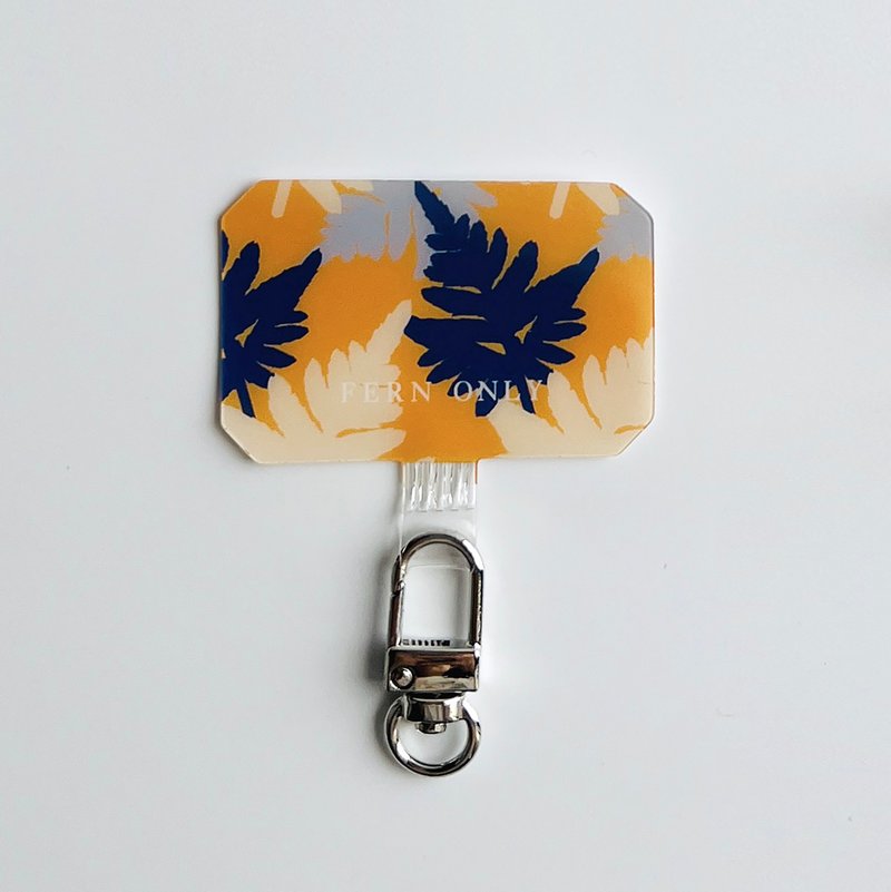 Fern Pattern Mobile Phone Pad & Lanyard Set - Pteris semipinnata Linn. - Phone Accessories - Plastic Yellow