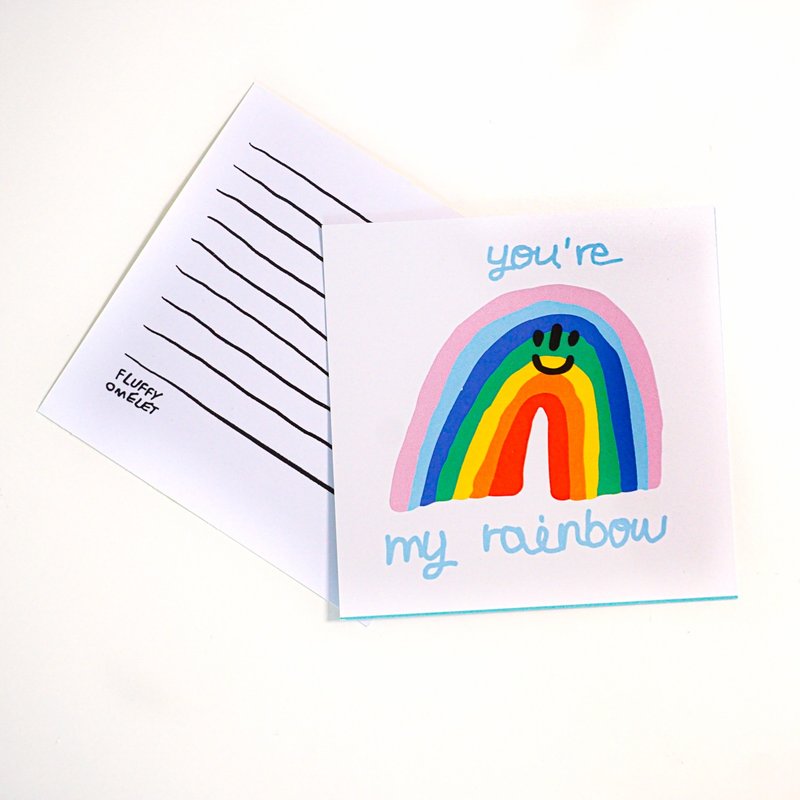 You're My Rainbow Card - 卡片/明信片 - 紙 白色