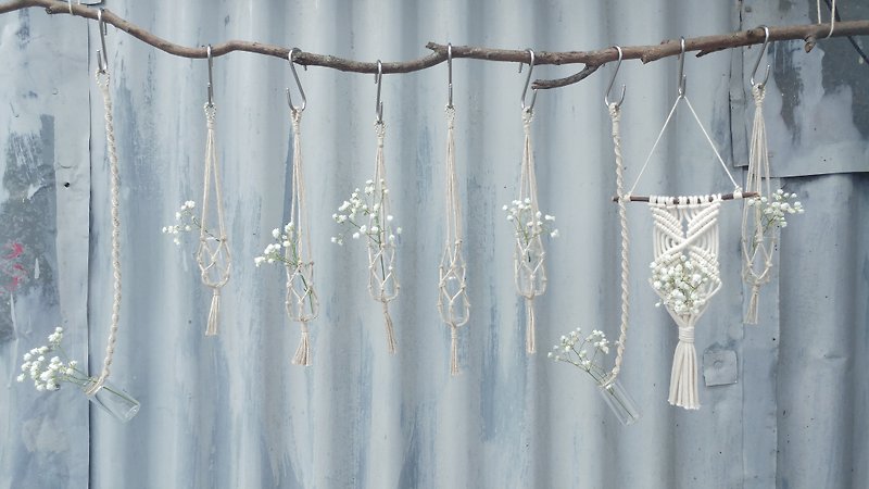 Little Plant Hanger - ตกแต่งต้นไม้ - ผ้าฝ้าย/ผ้าลินิน สีนำ้ตาล
