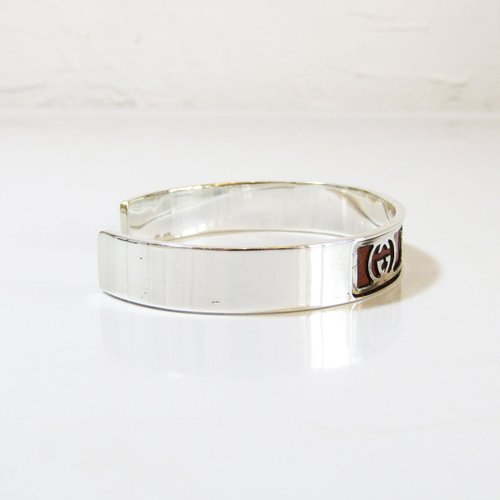 OLD GUCCI オールドグッチ ヴィンテージ シルバー925 ブラウンレザー