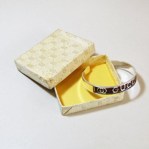 GUCCIバングルヴィンテージオールドグッチ OLD GUCCI オールドグッチ ヴィンテージ シルバー925 ブラウンレザー