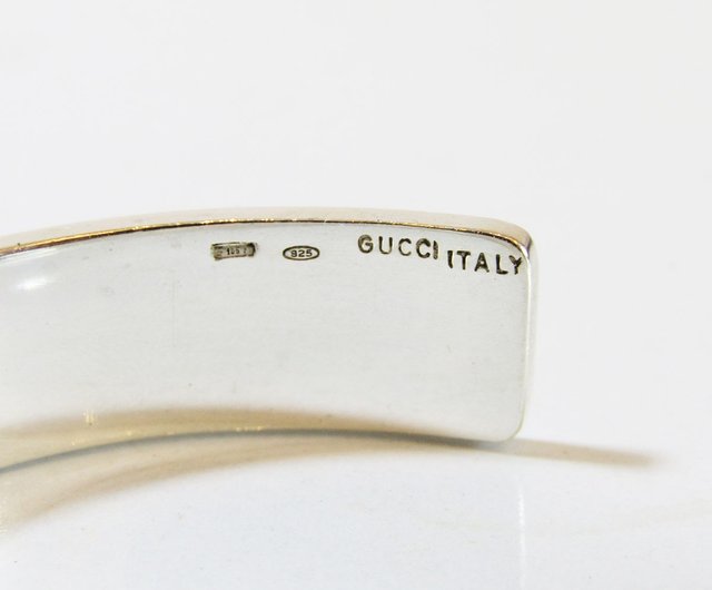 GUCCIバングルヴィンテージオールドグッチ OLD GUCCI オールドグッチ ヴィンテージ シルバー925 ブラウン