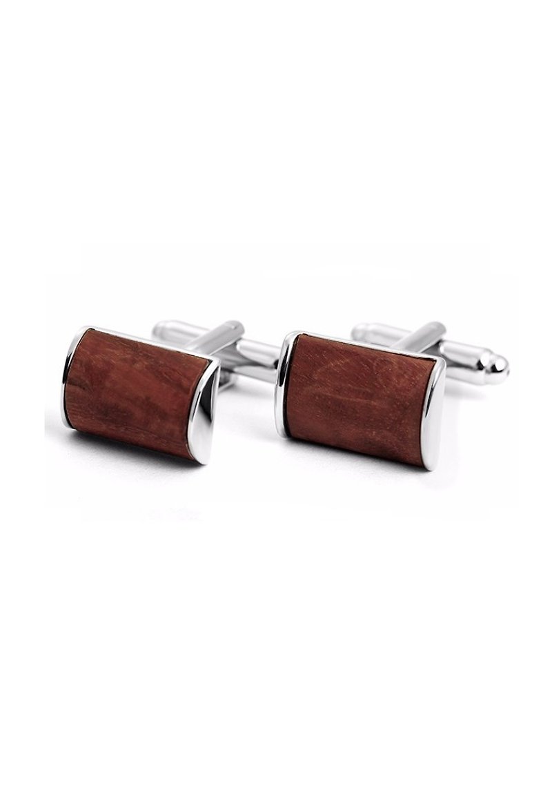 Kings Collection Classical Wooden Cufflinks KC10001 Brown - Cuff Links - Other Metals Brown