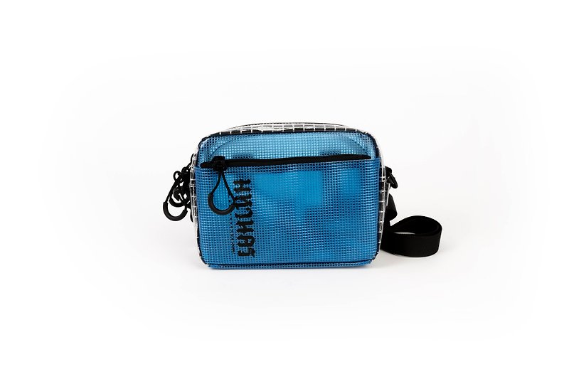 Mahanakhon กระเป๋าสะพายข้าง ผ้า PVC แบบกัน UV ลายมหานคร - สีน้ำเงิน - อื่นๆ - วัสดุกันนำ้ สีน้ำเงิน