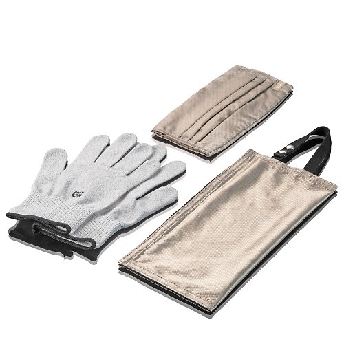 ARKY DESIGN 銀纖維抑菌科技防疫三件組-觸控手套+口罩套+萬用收納袋