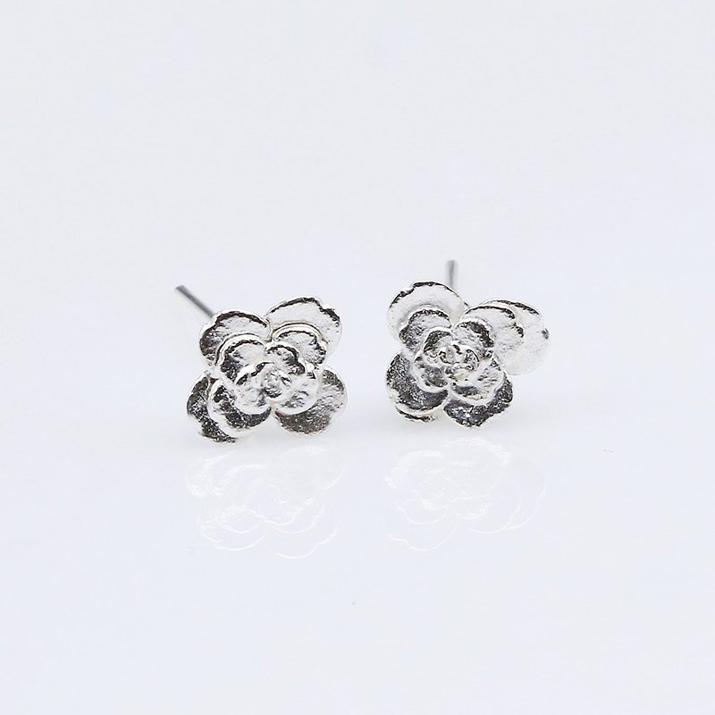 Sedum Makinoi Leaf Silver Earring - Nature Plant - Earrings & Clip-ons - Other Metals Silver