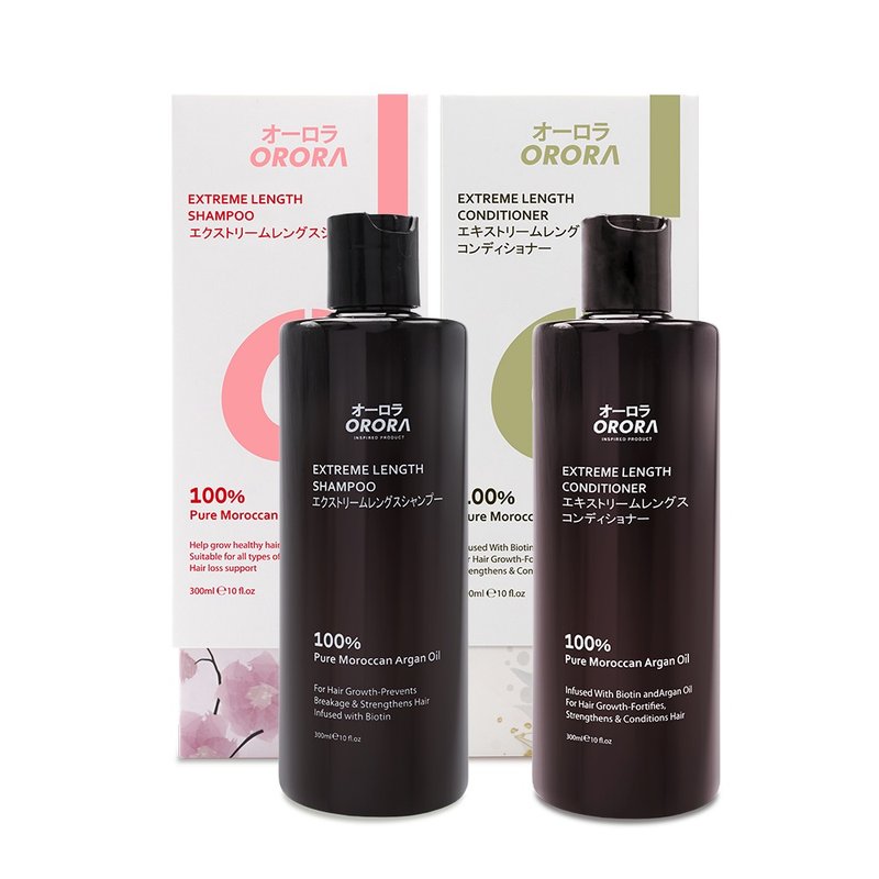 Japan Orora Extreme Length & Anti Hair Loss Shampoo + Conditioner - แชมพู - วัสดุอื่นๆ 