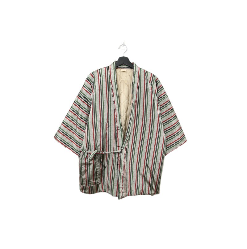 Back to Green-日本帶回袢天pt-17簡約紅綠條紋 /vintage - 睡衣/居家服 - 棉．麻 