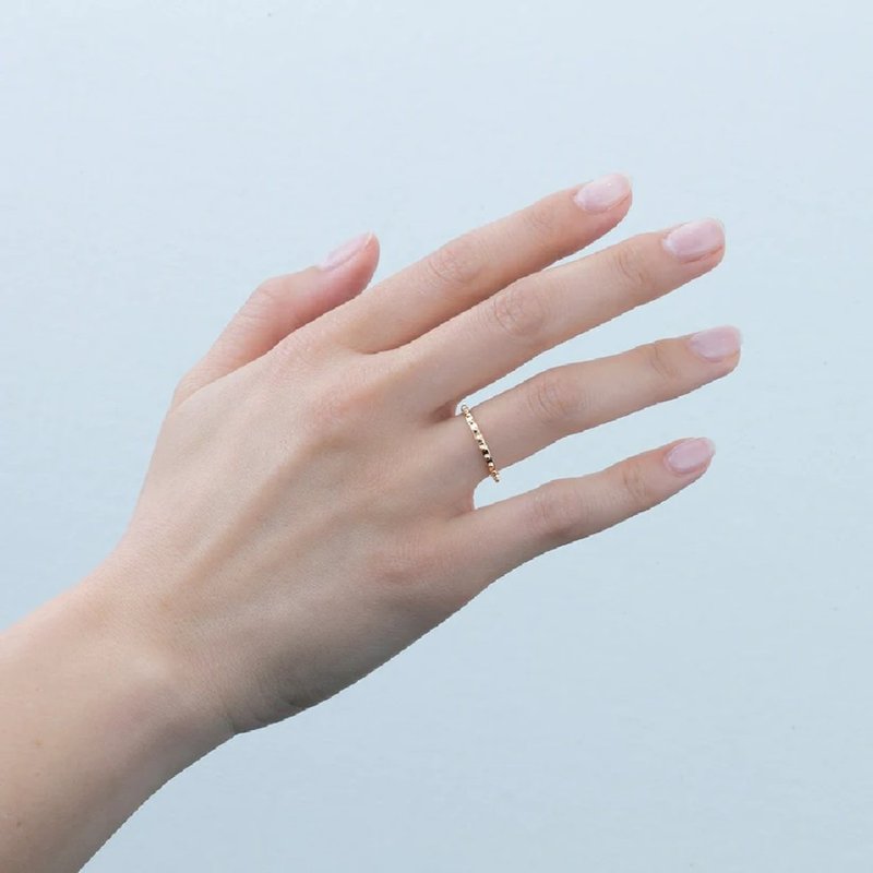 Japanese MONATELIER | K10 (gold) ring [Ball Stacking Ring] - แหวนทั่วไป - เครื่องประดับ สีทอง