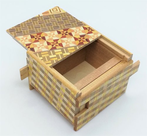 からくり箱 木製竹製 桶形状 からくり箱 木製竹製 桶形状