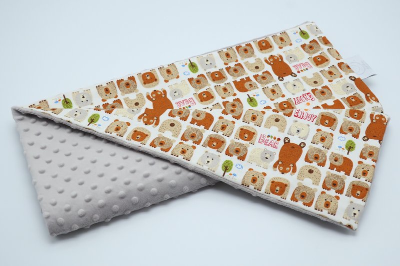 Hush Baby Handmade Receiving Blanket (Bear+Lt Grey) - Bedding - Other Materials Multicolor