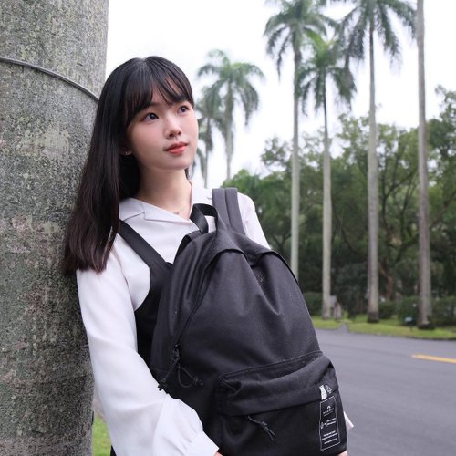 One black outlet backpack