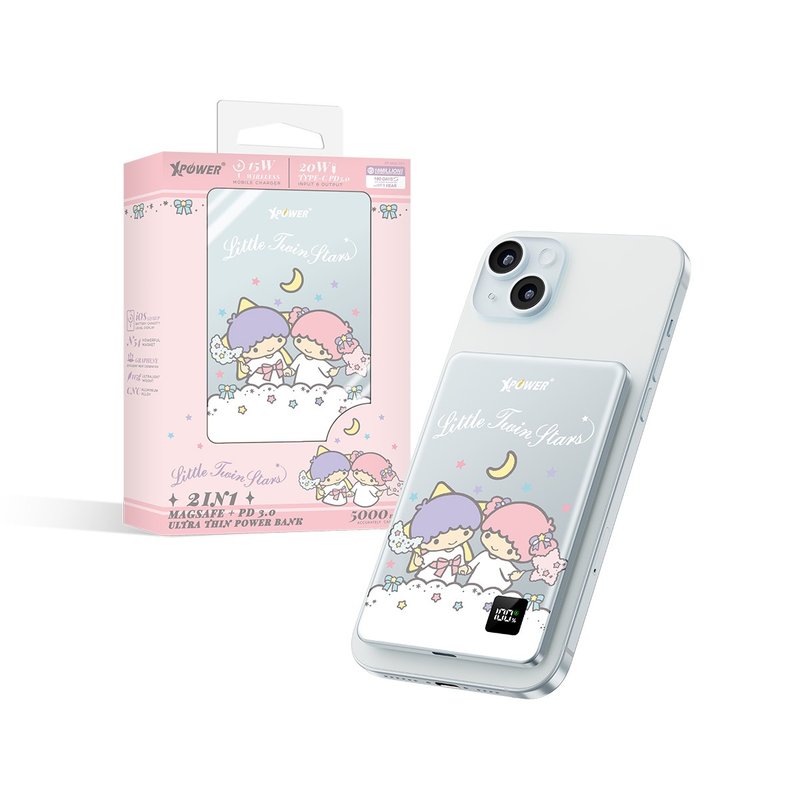 XPower x Sanrio Little Twin Stars M5K 3-in-1 5000mAh Power Bank - Phone Charger Accessories - Other Metals Pink