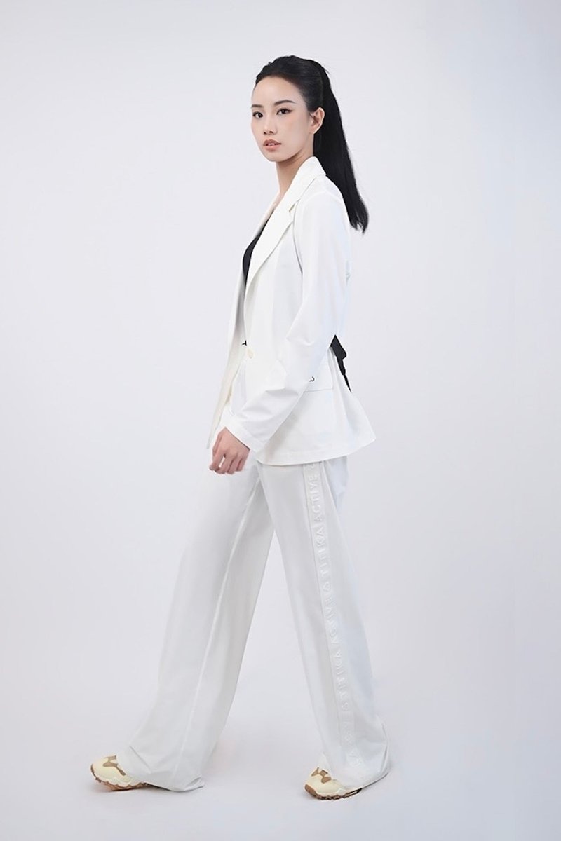 Chic Motion Pants - 女長褲 - 其他材質 