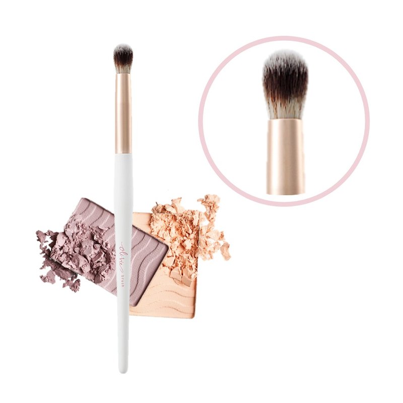 Oli Vie Evening Eyeshadow Brush A05 | 12% off a single piece, any 2 pieces get another 15% off - Makeup Brushes - Other Man-Made Fibers White