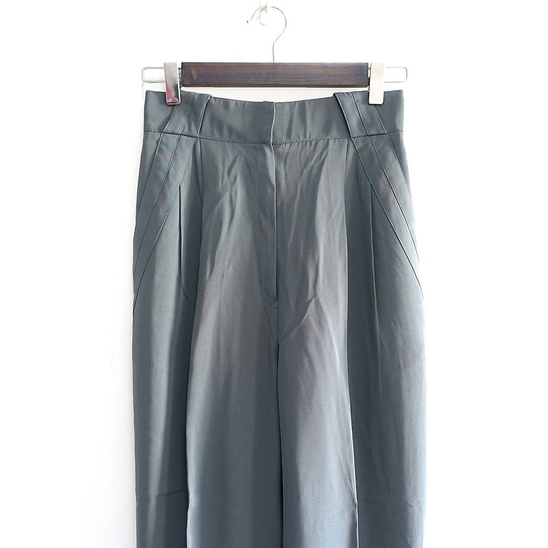 │Slowly│Lake Teal-Vintage Pants│vintage.Retro.Art. - Women's Pants - Polyester Multicolor