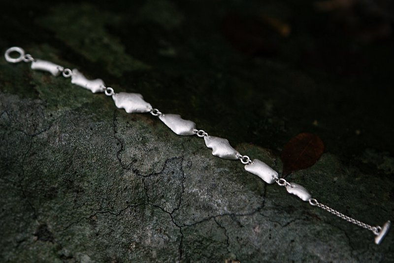 Lichen series creation sterling silver bracelet - สร้อยข้อมือ - เงินแท้ สีเงิน