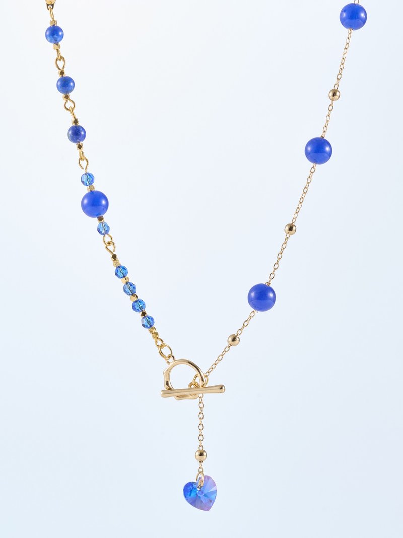 Doris Doris ~ Serenity Sea Series Lapis Lazuli Crystal Necklace ~ Customized Gift Recommendation - สร้อยคอ - หยก สีน้ำเงิน