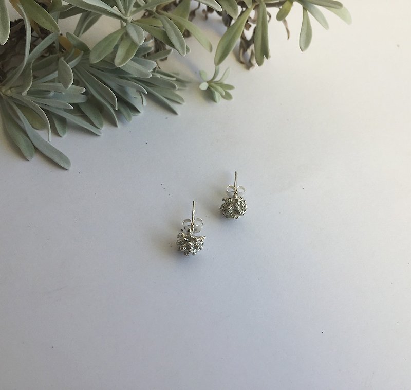 Little Botanic Garden: earrings - Earrings & Clip-ons - Other Metals Silver