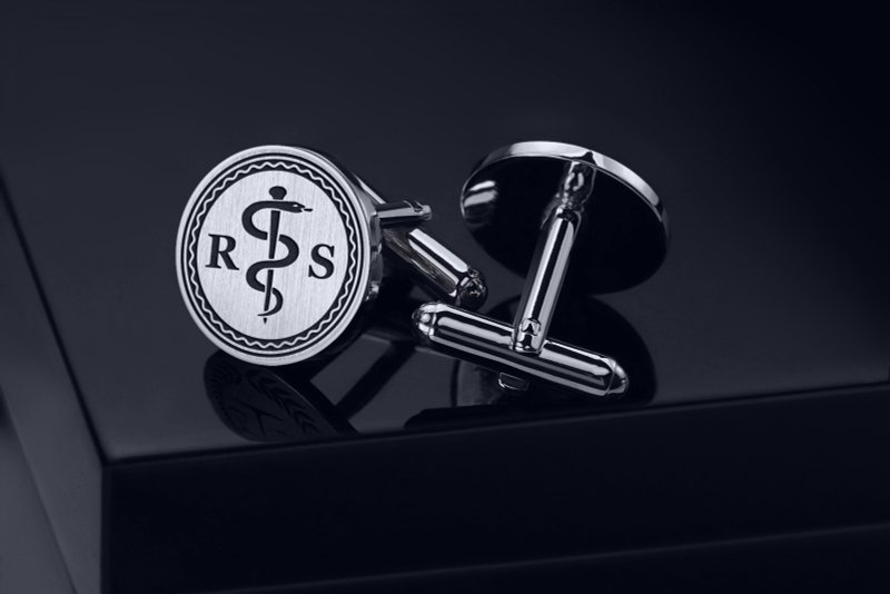 Doctor Cufflinks engraved, Medical Cufflinks gift for doctor Med grad Cufflinks - Cuff Links - Sterling Silver Silver